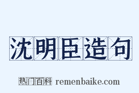 沈明臣造句是什么意思的图片